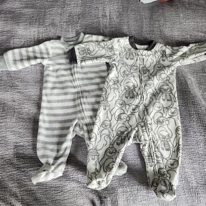 Carter's Fleece Pajama Bundle 0-3 Lot